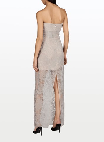 Strapless lace dress ROTATE Grey